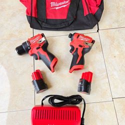 Milwaukee 12V Brushless Compact Drill and Impact Driver Kit
