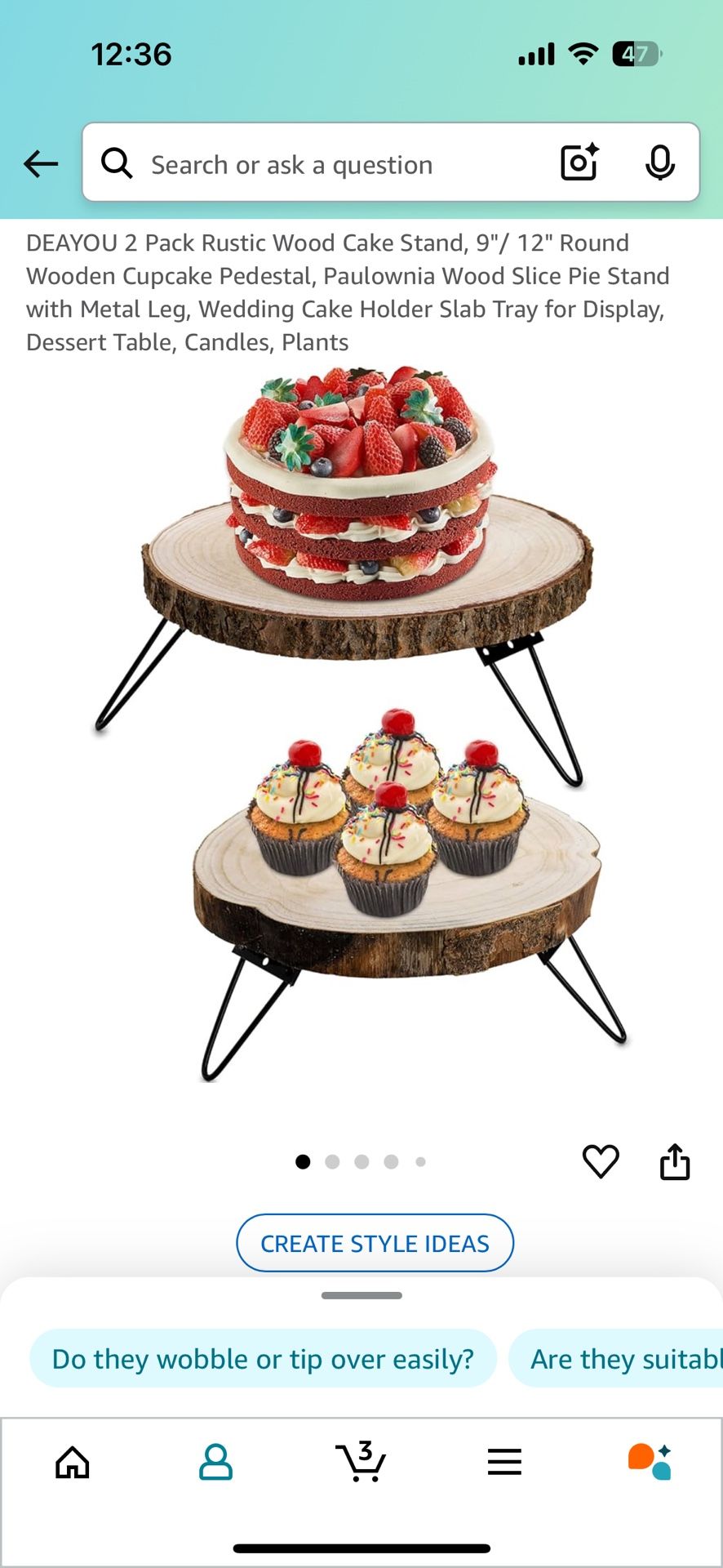 Two Piece Cake Stand