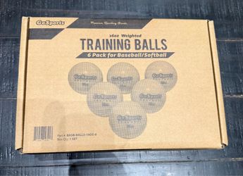 Go Sports 16 oz Weighted Training Balls 6 Pack Baseball Softball New Green