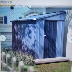 4 feet X 8 feet Galvanized Steel Storage Shed
