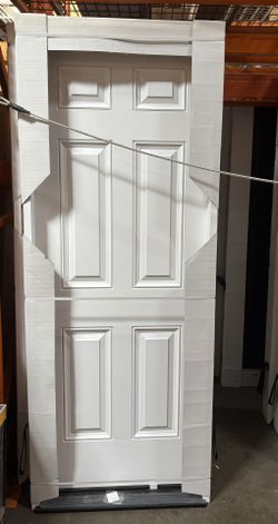 Fiberglass Six Panel Bedroom Door