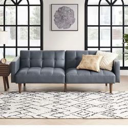 Couch, Small Futon Sofa Bed, Sleeper, Loveseat, Mid Century Modern Futon Couch, Sofa Cama, Couches for Living Room, Bedroom 