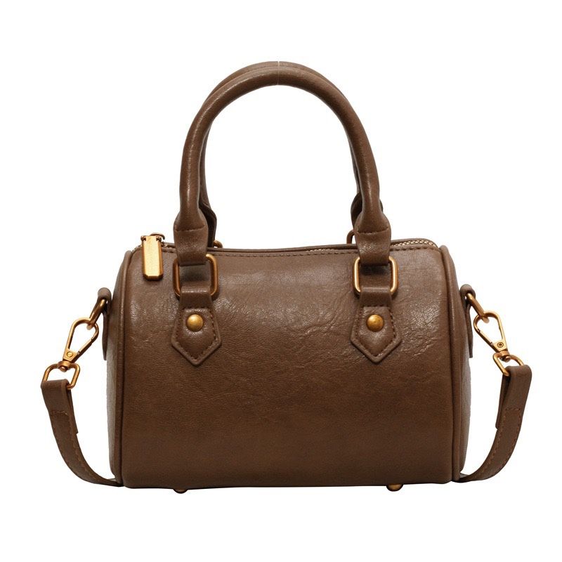 Brown faux leather purse