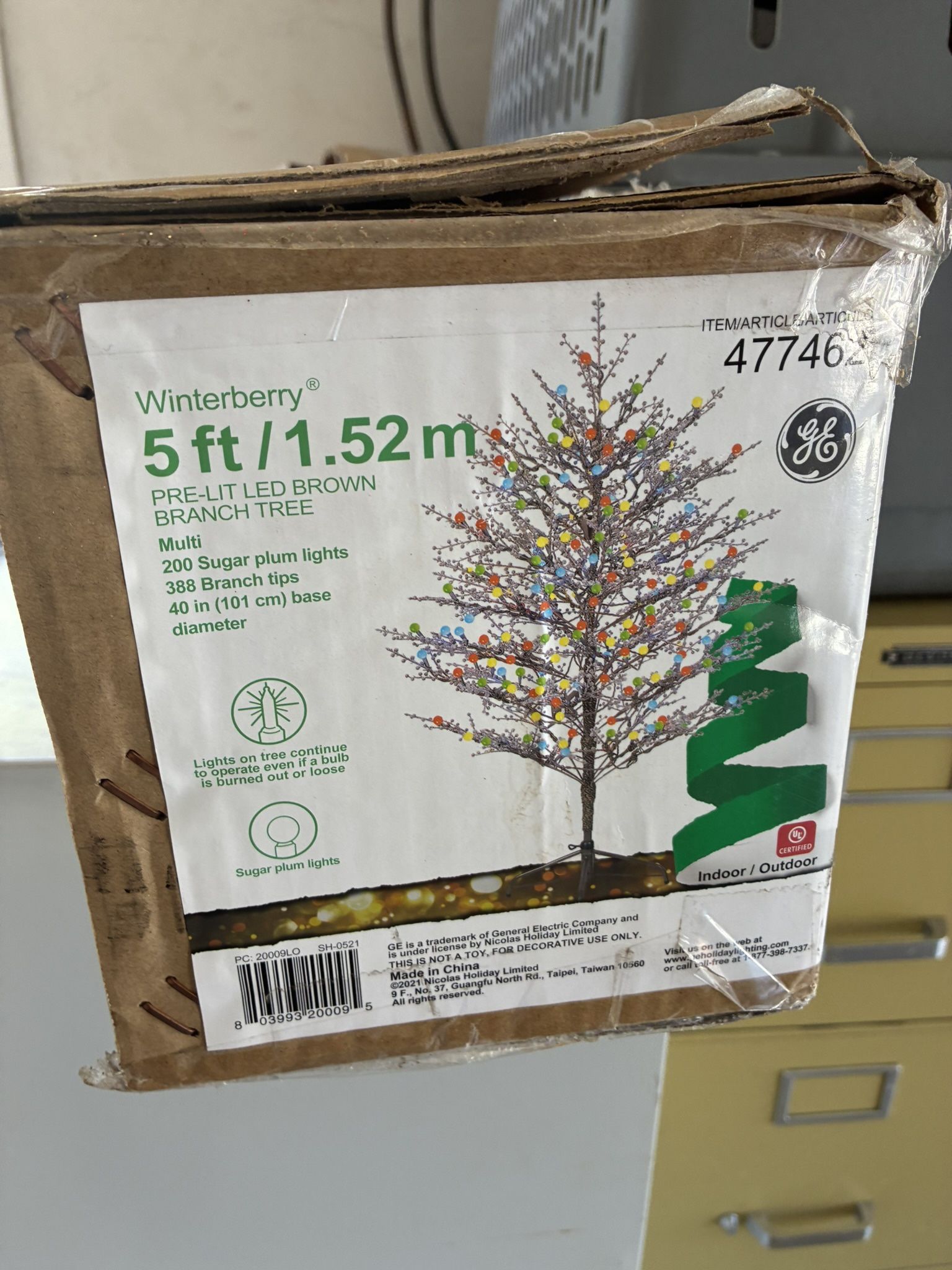 5FT LED BRANCH TREE CHRISTMAS