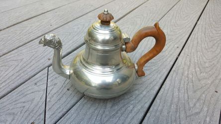 Antique silver turkey teapot
