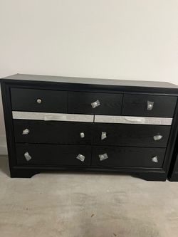 Bed Frame and Cabinet Set