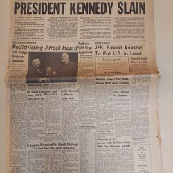 President Kennedy Slain Newspaper. Entire Paper