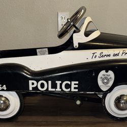 Classic Police Car Toy, Kids Police Car Ride-On