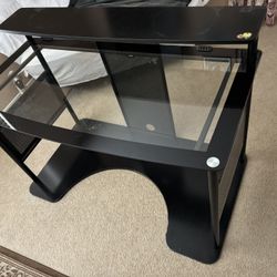 Glass desk (see Images For Dimensions)