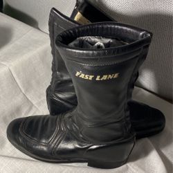 Black Bates Biker Boots