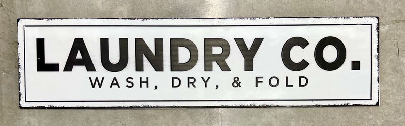 Metal LAUNDRY Art $30
