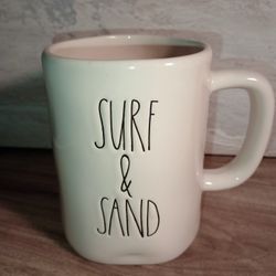 Surf &  Sand Mug Cup Magenta By Rae Ann Stamped M