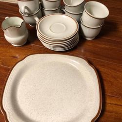 Vintage Coffee Cup Set With Platter