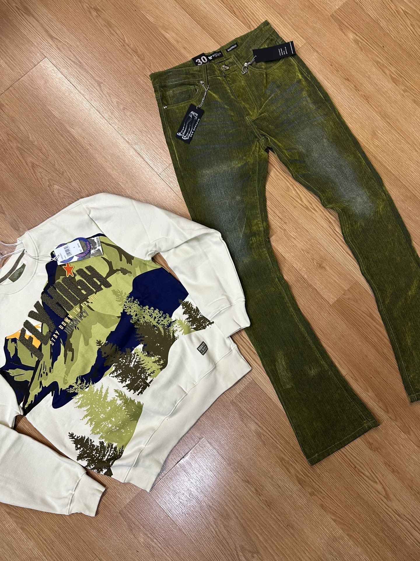 New Stacked Jeans New Sweater