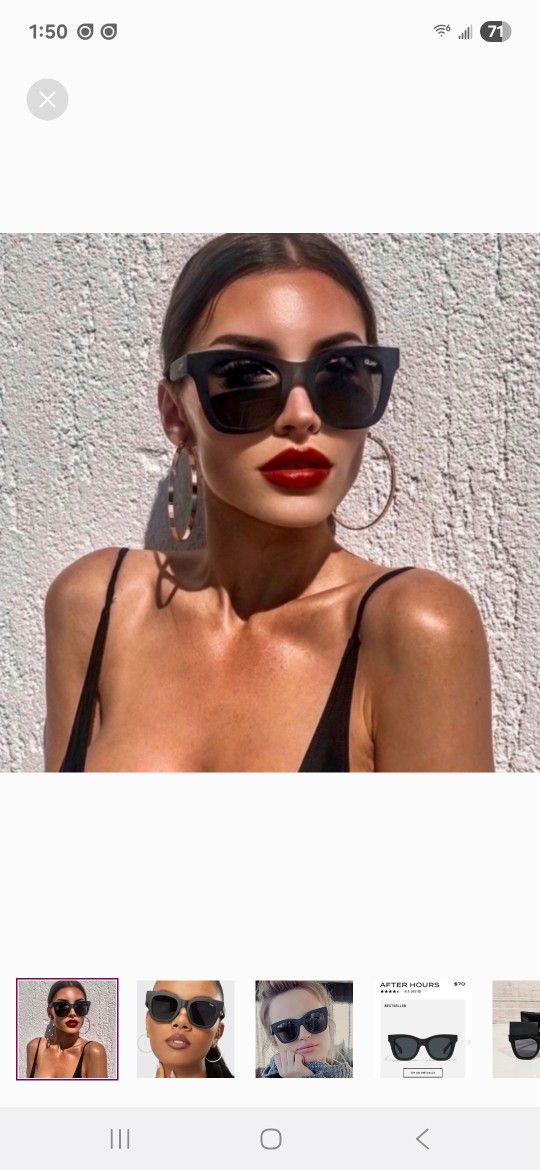 Brand New Quay After Hours Sunglasses Matte Black Frame