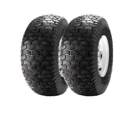 2 Pack 13x5-6" Lawn Mower Tires and Wheel 3/4" Iron Bushing Wheelbarrow Tires 3"