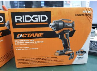 Ridgid Octane R86039B 18V Brushless 6 Mode Impact Driver Bare Tool-Only