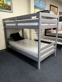 Gray Twin Twin Bunkbed
