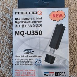 MQ-U350 Voice Activated Digital Audio Recorder 25-Day Battery Long Life