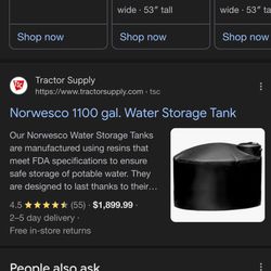1100 Gallon Water Tank 