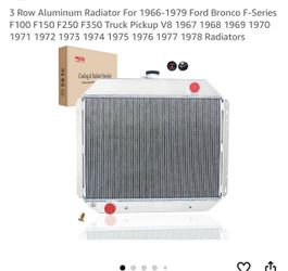 3 Row Aluminum Radiator for 1(contact info removed) Ford Bronco F-Series