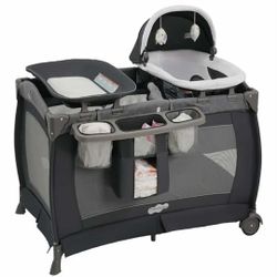 Pamo Babe Pack and Play 4-in-1 Baby Playard with Bassinet & Changing Table