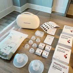 MomCozy M5 Wearable Handsfree + New Unused Replacement Parts + Storage Bags 