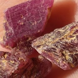 3pcs. Natural Burma Rough Ruby 5.75 GRAMS 