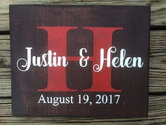 Custom wedding sign
