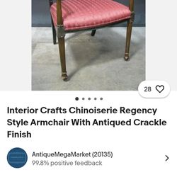 Regency Style Armchair $175