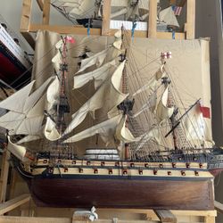 Wooden HMS Surprise Master and Commander Tall Model Ship 36”