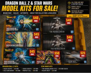 🔥 Dragon Ball Z & Star Wars Bandai Model Kits – NEW/SEALED – OBO 🔥