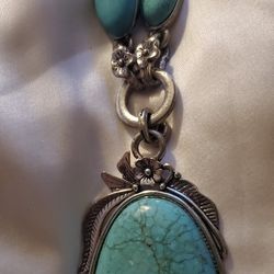 Vintage Turquoise 22" Necklace