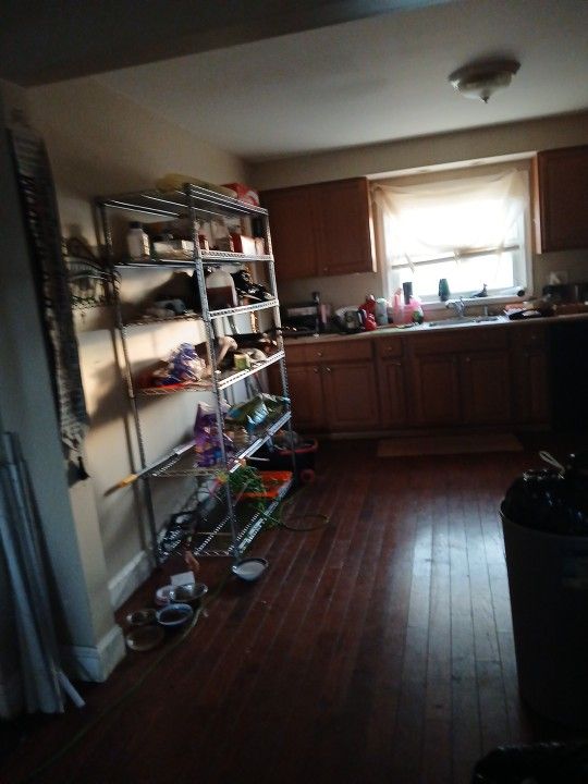 64 TV FS,100, Wireless Color Pri Ter Ex New Inc$ 75, Livingston Room End And Long Oak Wood Tables 50, 5 Tier Metal Shelf Organizer 70. T Teq