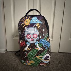Sprayground Takeover the Throne Backpack Black/Brown for School and Travel