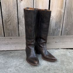 Women Leather Cowboy Boots - Made in Italy