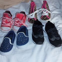 Girls Size 6 Sneakers / Shoes 4 Pairs