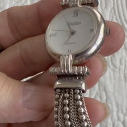 Classy Vintage Sterling Silver Neiman Marcus Silver Bracelet Watch 
