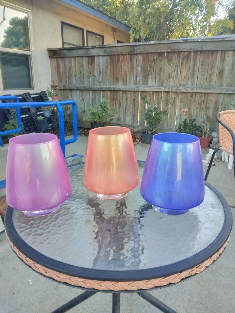 Beautiful Satin Frosted Votive Glass Light Candle Holders