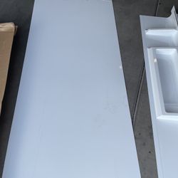 Galiant 60 in. W x 80 in. H Five Piece Glue Up Composite Bathtub or Shower Surrounds in High Gloss White