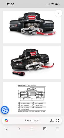 Warn Zeon Platinum 10-S Winch