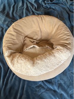 Dog bed for small dog with built in blanket