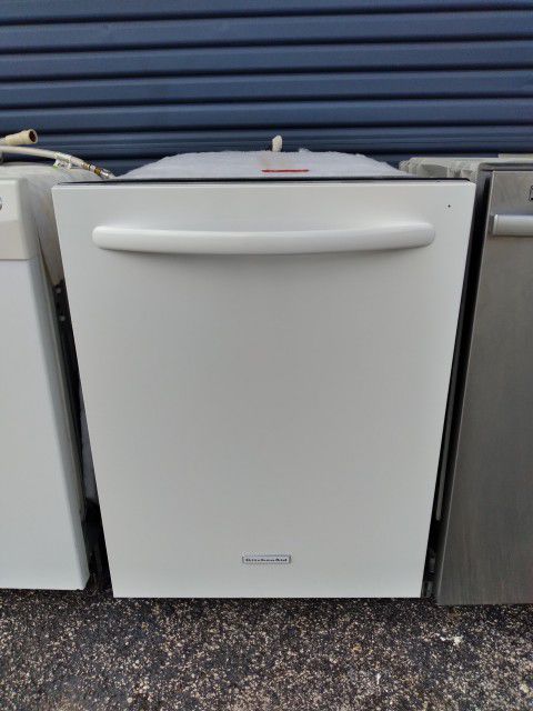 Where Three Drawer KitchenAid Brand New Condition White Dishwasher Stainless Tub Works Perfect With Warranty
