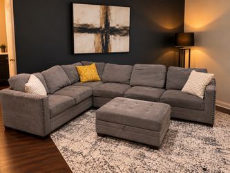 Large Gray Sectional Couch free delivery