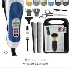 Wahl Clipper USA Color Pro Complete Haircutting Kit with Easy Color Coded Guide Combs - Corded Clipper for Hair Clipping & Grooming Men, Women, & Chil