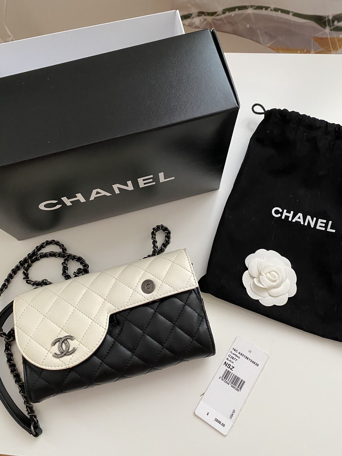Chanel Black and White Medium Cruise Flap