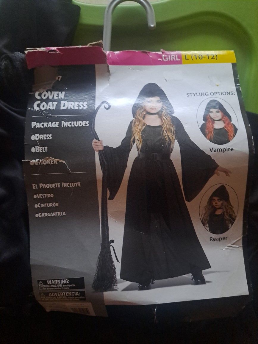 Costume- Girls Coven Coat Dress