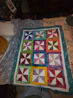 QUILT TOP  40" wide by 51" long.