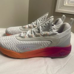 Under Armour Project Rock 13Men's Size 10 Training Shoe Vivid White Pre~owned 