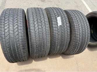 4 USED 25565R17 GOODYEAR ALL SEASON TIRES for $300 installed and balance. 25565R18 255 65 18 255 65 R 18 255/65/18 255/65/R18  All USED tires come wi